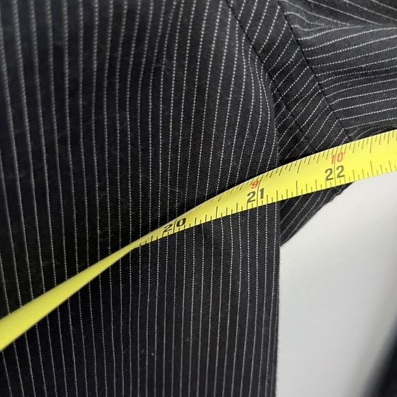 Van Heusen Dress Shirt Men's Size 16-16.5 Large Flex Slim Fit Black Striped VGC - Picture 7 of 8
